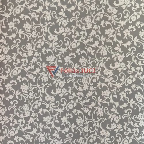 Szürke Virágos Indák Öntapadós Fólia (2 m x 45 cm)