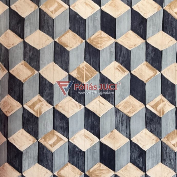 Grey Metál Geometric Öntapadós Fólia (2 m x 45 cm)