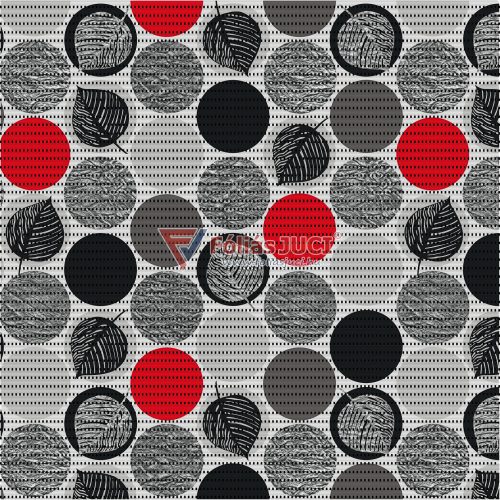 Piros-fekete (Dots red) Fürdőszoba szőnyeg (65 cm x 1 m )