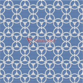   Kék-Fehér (Amera blau) Fürdőszoba szőnyeg (65 cm x 2 m )