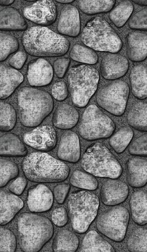 Szürke kövek (Grey Stones) Komfort szőnyeg (60 cm X 120 cm )