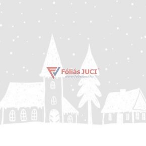   Téli Hangulat Ragasztó Nélküli Prémium Ablakfólia Házikók Minta (1,5 m x 20 cm)