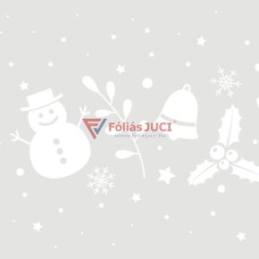  Téli Hangulat Ragasztó Nélküli Prémium Ablakfólia Hóember Minta (1,5 m x 20 cm)