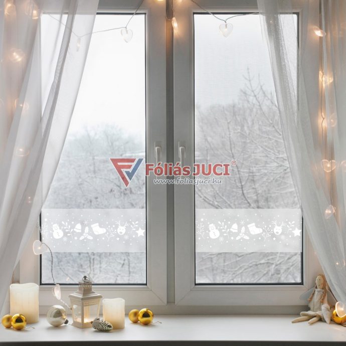 Téli hangulat ablakfólia - Hóember