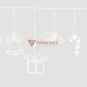   Téli Hangulat Ragasztó Nélküli Prémium Ablakfólia Karácsonyi díszek Minta (1,5 m x 20 cm)