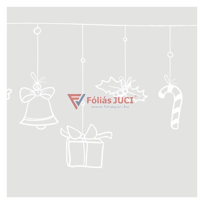 Téli Hangulat Ragasztó Nélküli Prémium Ablakfólia Karácsonyi díszek Minta (1,5 m x 20 cm)