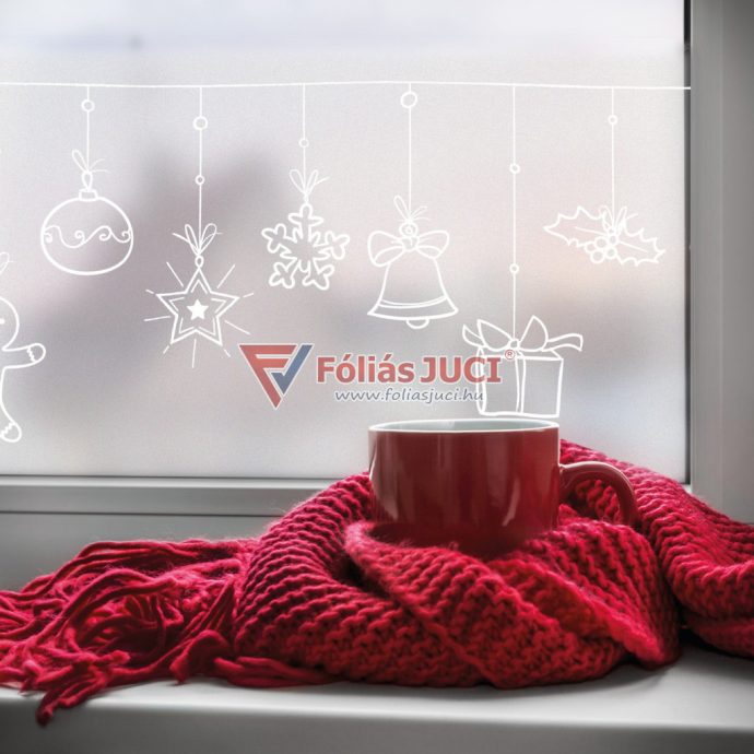 Téli hangulat ablakfólia - Karácsonyi díszek