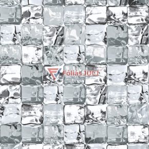   Szürke Jégkockák Ragasztó Nélküli Prémium Ablakfólia (Ice Cube Grau) (1,5 m x 45 cm)