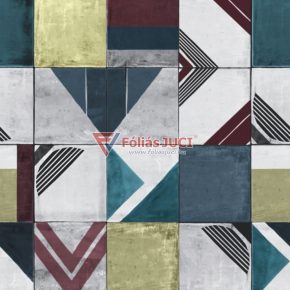   Színes Geometria Öntapadós Fólia (Kopago) (1,5 m x 67,5 cm)