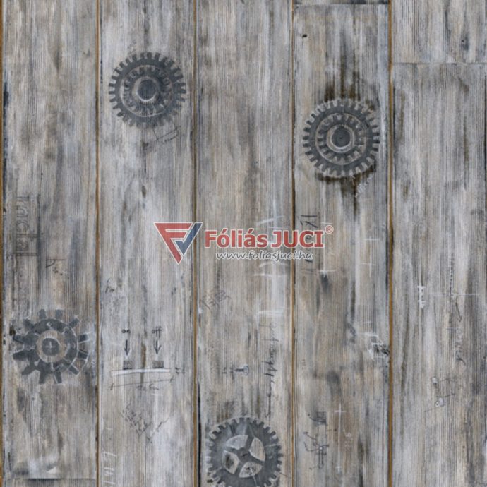 Fogaskerekek Fahatású Öntapadós Fólia (Paternoster) (5 m x 45 cm)