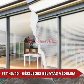   FST 45/10 - Csíkos Matt Homokfúvott Belátás Elleni Ablakfólia (1,52 m x 1 m)