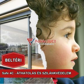   SAFE 4C Őrző Biztonsági Ablakfólia Beltérre (1,22 m x 1 m )