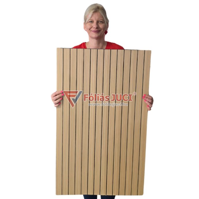 Bézs fahatású Falpanel Lamellás 3D (100 cm x 60 cm )