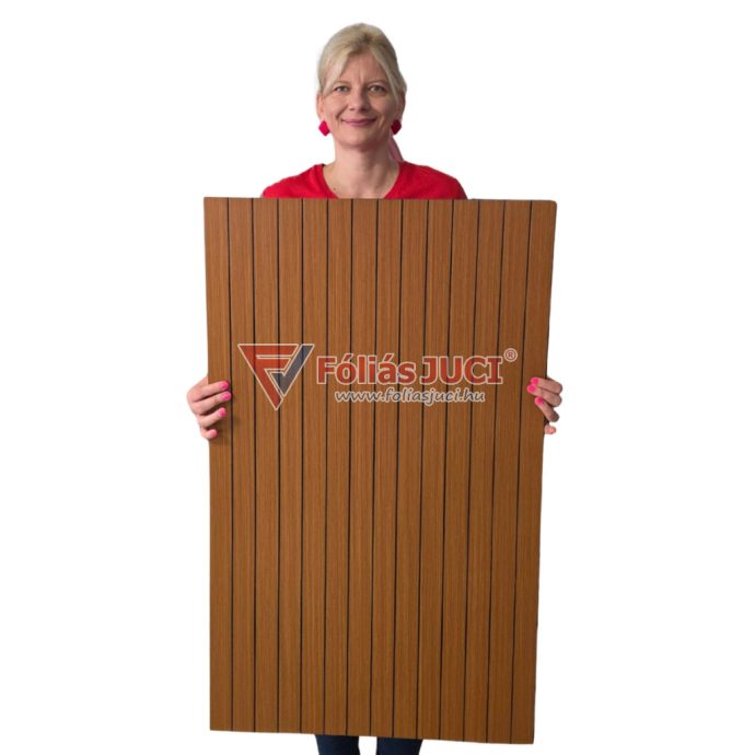 Barna fahatású Falpanel Lamellás 3D (100 cm x 60 cm )