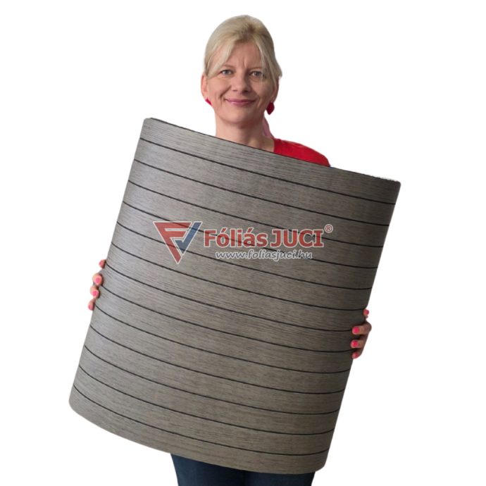 Sötét szürke deszka Öntapadós 3D falpanel (60 cm x 280 cm )