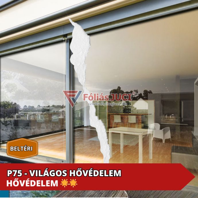 P75 - Solara Beltéri Világos 49% Hővédő ablakfólia (76 cm x 1 m )