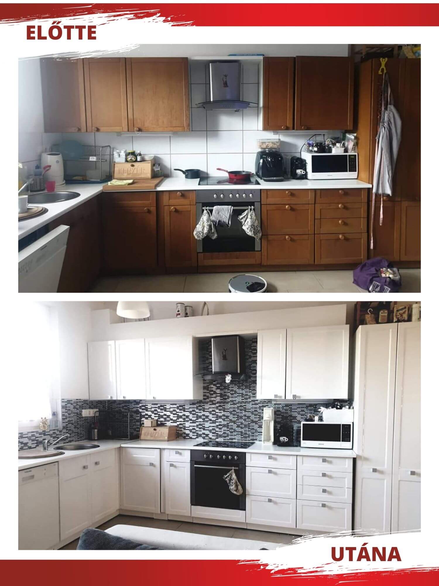 Konyhafelújítás – előtte/utána