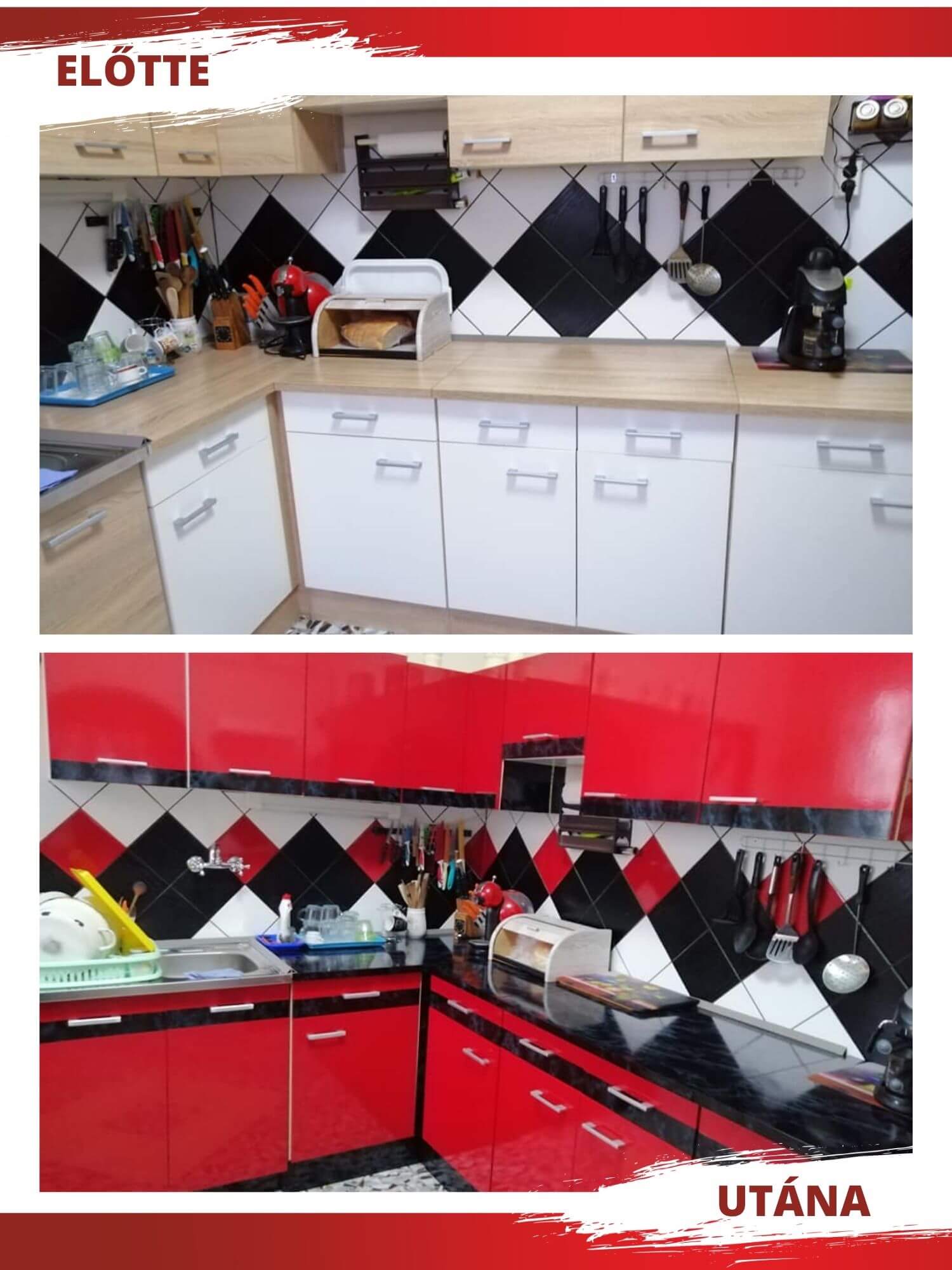 Konyha pult és frontok – megújulás