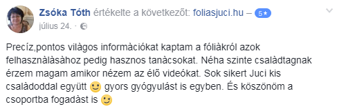 Tóth Zsóka vélemény